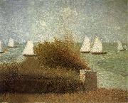 Georges Seurat The Sail boat oil painting artist